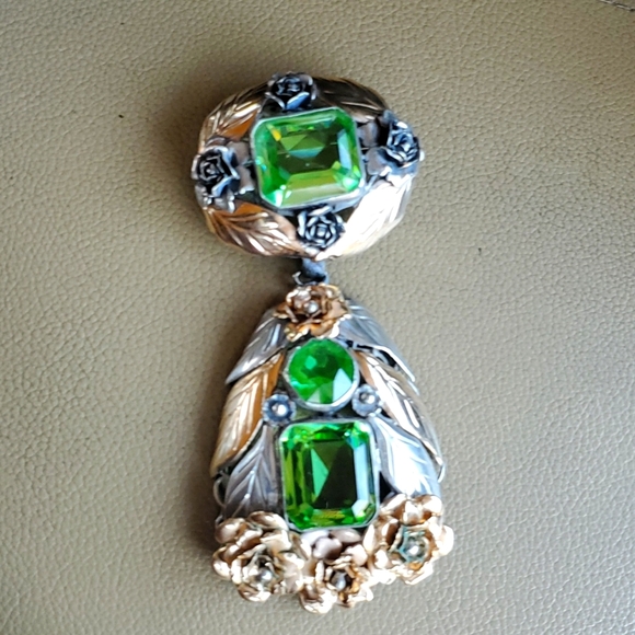 RARE! Vtg. 1940's HOBÉ 1/20 14K STERLING Brooch Pin SIGNED - Picture 14 of 14